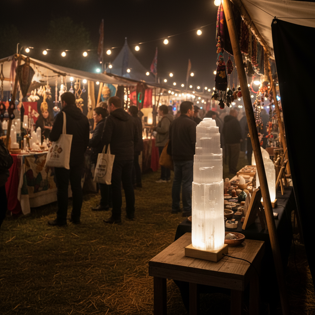 Lámpara Selenita en ambiente