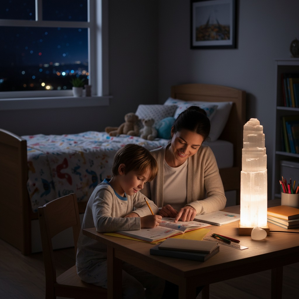 Lampe sélénite chambre enfants