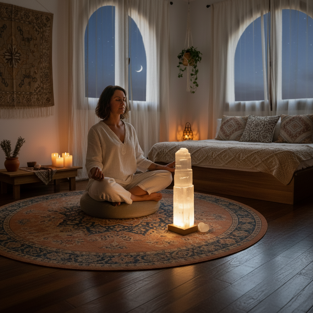 Lampe sélénite méditation